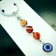 Keychain Talisman amulet made of natural stone Carnelian