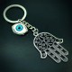 Keychain amulet metal arm+eye