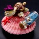 A shell magnet, a turtle with glasses on a comb with a colored bottle. Size: 7*6.5cm+-