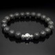 Men's bracelet made of natural stone Volcanic Lava