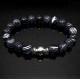 Men's bracelet made of natural stone Black agate