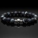 Men's bracelet made of natural stone Black agate