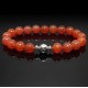 Men's bracelet made of natural stone Carnelian