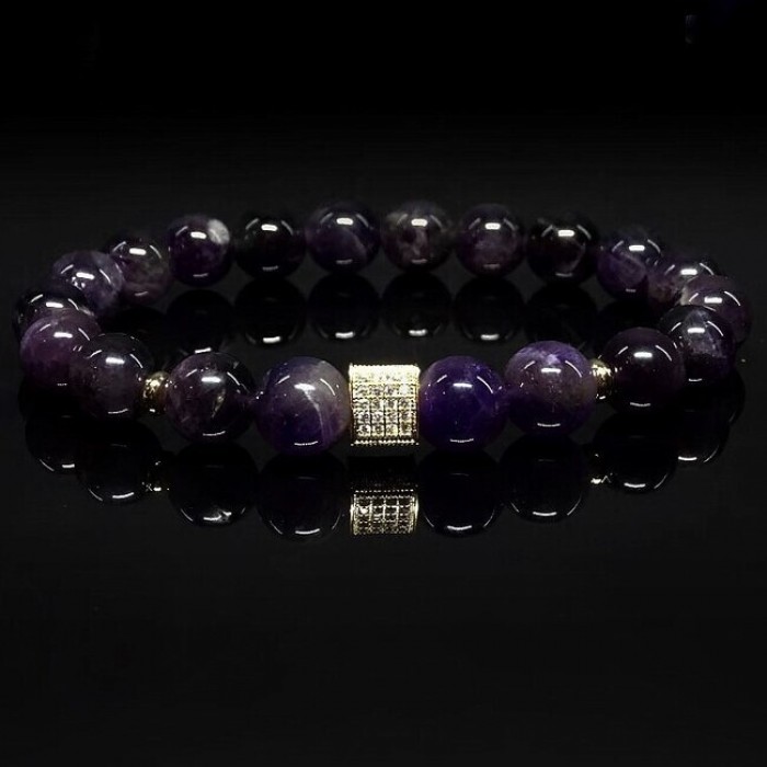 Bracelet made of natural stone Amethyst