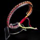 Braided nylon cord bracelet with rhinestones, size: 16 cm+ with regulation.