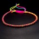 Braided nylon cord bracelet with rhinestones, size: 16 cm+ with regulation.