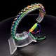 Braided nylon cord bracelet with rhinestones, size: 16 cm+ with regulation.