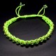 Braided nylon cord bracelet with rhinestones, size: 16.5 cm+ with regulation.