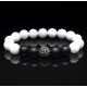 Natural stone bracelet white jade shungite