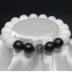 Natural stone bracelet white jade shungite