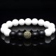 Natural stone bracelet white jade shungite