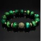 Bracelet made of natural stone Tiger eye green