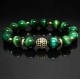 Bracelet made of natural stone Tiger eye green