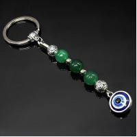 Keychain Talisman amulet made of natural stone Nephritis