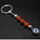 Keychain Talisman amulet made of natural stone Carnelian