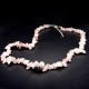 Beads on a fishing line with a lock made of natural stone Rose quartz