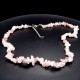 Beads on a fishing line with a lock made of natural stone Rose quartz