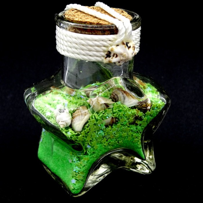 Морський сувенір скляна пляшка у вигляді зірки