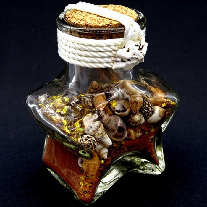 Морський сувенір скляна пляшка у вигляді зірки