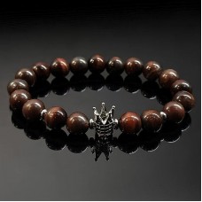 Men's bracelet made of natural stone Bull's eye