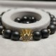 Men's bracelet made of natural stone Shungite