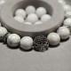 Men's bracelet made of natural stone Cacholong