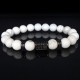 Чоловічий браслет із натурального каменю Кахолонг