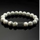 Men's bracelet made of natural stone Cacholong