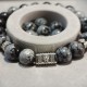 Men's bracelet made of natural stone Obsidian