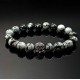 Men's bracelet made of natural stone Obsidian