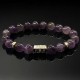 Men's bracelet made of natural amethyst stone