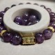 Men's bracelet made of natural amethyst stone