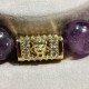 Men's bracelet made of natural amethyst stone