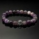 Men's bracelet made of natural stone Amethyst