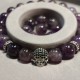 Men's bracelet made of natural stone Amethyst