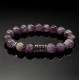 Men's bracelet made of natural stone Amethyst