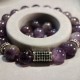 Men's bracelet made of natural stone Amethyst