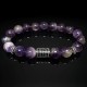 Men's bracelet made of natural stone Amethyst