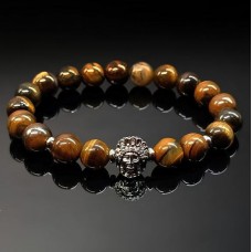 Men's bracelet made of natural stone Tiger Eye