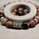 Men's bracelet made of natural stone Rhodonite