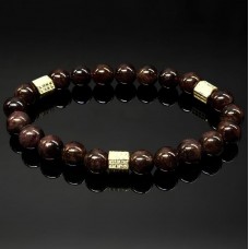 Men's bracelet made of natural stone Garnet