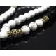 Rosary made of natural stone Kakholong Pearl agate