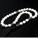 Rosary made of natural stone Kakholong Pearl agate