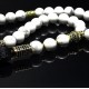 Rosary made of natural stone Kakholong Pearl agate