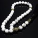 Rosary made of natural stone Kakholong Pearl agate