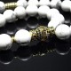 Rosary made of natural stone Kakholong Pearl agate