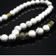 Rosary made of natural stone Kakholong Pearl agate