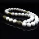 Rosary made of natural stone Kakholong Pearl agate