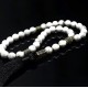 Rosary made of natural stone Kakholong Pearl agate