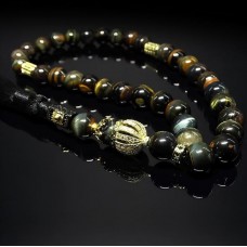 Dragon rosary made of natural stone Hawkeye